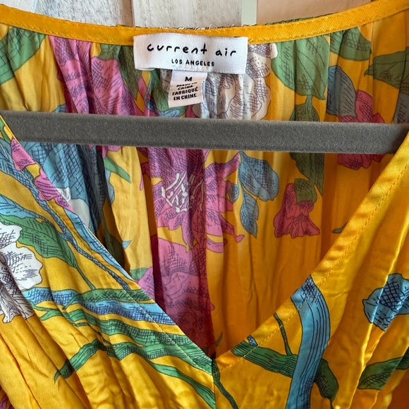 Current Air Yellow Floral Midi Dress with Pink & Green Accents - Picture 8 of 10